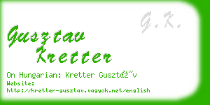 gusztav kretter business card